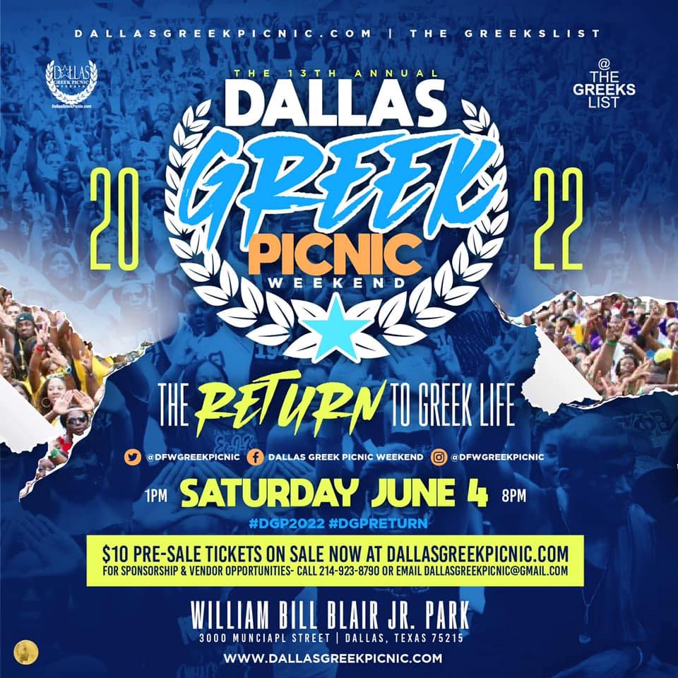 2022 Dallas Greek Picnic Weekend — Sat. JUNE 4 Celebrating 13 Years